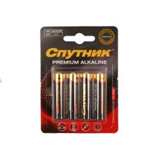 Элемент питания PREMIUM ALKALINE LR6/24B Спутник (4 шт.)