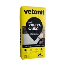Клей плиточный для внутренних и наружных работ 25 кг.  УЛЬТРА ФИКС ВЕТОНИТ