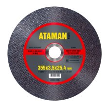 Круг отрезной по металлу 355х3,5х25 мм. (ATAMAN)