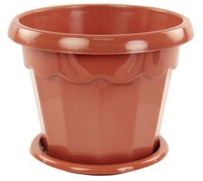 Горшок для цветов  Гармония 2,5 л. с поддоном (коричневый) (М1575)