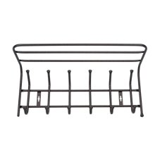 Вешалка настенная (608*262*245 мм) с полкой (6 крючков) ВП6М/А медный антик (5)