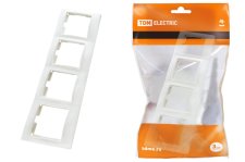 Рамка 4-х постовая горизонтальная белая Таймыр TDM