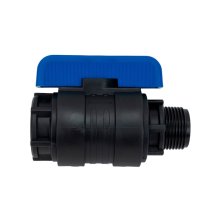 Кран шаровой ПНД компрессионный нр-вн разборный 3/4х1/2 Ду16 VALFEX