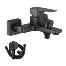 Смеситель для ванной латунный одноручковый чёрный NARCIS Wesnaart