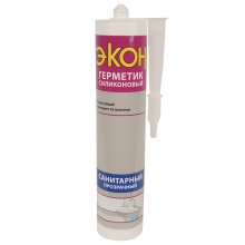 Герметик силиконовый санитарный Экон (прозрачный), 280 мл.