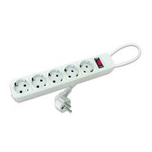 Сетевой фильтр SP-530 выключатель 5 гнезд 3 м. с заземлением белый Спутник