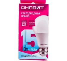 Лампа светодиодная OLL-A60-15 Вт-230 В-4000K-E27 (груша) ОНЛАЙТ