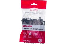 Хомут 3,6х100 мм. нейлоновый (черный) (100 шт.) REXANT