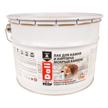 Лак акриловый по камню и кирпичу 9 л. МОКРЫЙ КАМЕНЬ Рогнеда полуглянцевый