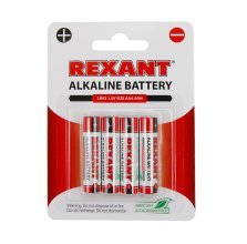 Элемент питания LR03 AAA Alkaline 1,5V 1200 mAh REXANT (4 шт.)