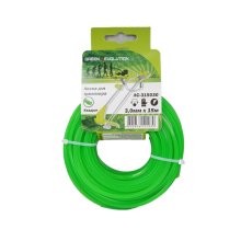 Леска для триммера 3,0х15м квадратная нейлоновая Green Revolution