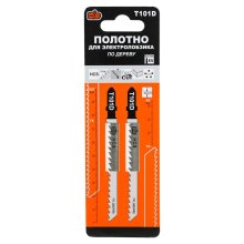 Полотно электролобзика по дереву, прямой быстрый рез, HCS, глубина 45 мм., T101D, 2 шт. ПРОМИС