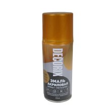 Эмаль аэрозольная акриловая 210 мл. &quot;металлик&quot; (04, золото) DECORIX