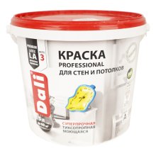 Краска водоэмульсионная для стен и потолков 5 л. профессиональная база А DALI Рогнеда