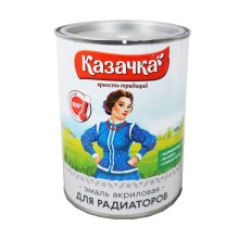 Эмаль акриловая 0,9 кг. для радиаторов белая 100° КАЗАЧКА