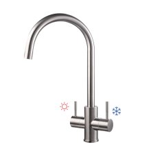 Смеситель для кухни нержавеющая сталь двухручковый EKO Wesnaart