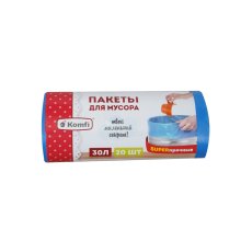 Мешки для мусора 30л Кomfi/30 12 мкм 20 шт. в рулоне (ПСД)