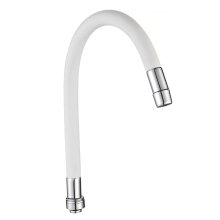 Излив к смесителю 1397 силикон SP-07W гибкий, белый Lucky Tap