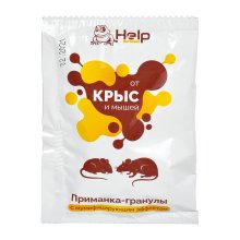 Приманка гранулы для уничтожения КРЫС и МЫШЕЙ 50г в пакете HELP