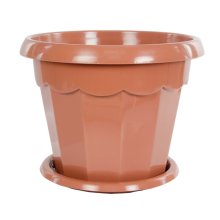 Горшок для цветов  Гармония 4л с поддоном (коричневый) (М1576)