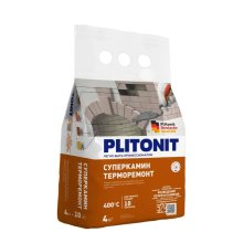 Раствор термостойк  4кг ПЛИТОНИТ СуперКамин ТермоРемонт (1/4/224)