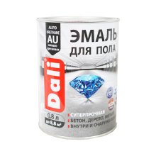 Эмаль алкидно-уретановая 0,8 л.. для пола серый РОГНЕДА DALI
