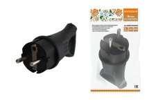 Вилка с ушком каучук 2Р+РЕ 16А 250В IP44 Народная