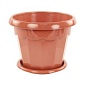 Горшок для цветов  Гармония 1,5 л. с поддоном (коричневый) (М1574)