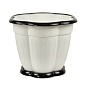 Горшок для цветов  Восторг 3 л. с поддоном (белый) (М1235)