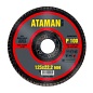 Круг шлифовальный торцевой лепестковый  Р100  125х22 мм. конус (ATAMAN)