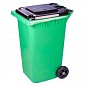 Бак для мусора 240 л. с крышкой на колёсах (зеленый)
