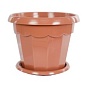 Горшок для цветов  Гармония 4л с поддоном (коричневый) (М1576)