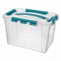 Ящик для хранения универсальный с замками и ручками 290х190х180мм 6,65л GRAND BOX (голубой) БЫТПЛАСТ