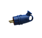 Вилка с ушком каучук В 16-003 УХЛ3 синий IP44 SVET