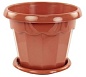 Горшок для цветов  Гармония 2,5 л. с поддоном (коричневый) (М1575)