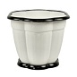 Горшок для цветов  Восторг 1,5 л. с поддоном (белый) (М1234)