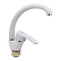 Смеситель для кухни боковой (для гранит. моек) 504 латунь белый KDG-3027-KW-32, d35 Lucky Tap