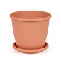 Горшок для цветов  Афина 5,5 л. с поддоном (коричневый) (М6544)