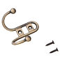 Крючок-вешалка СТАНДАРТ 208 B AB стальной бронза ЕВРОПАКЕТ